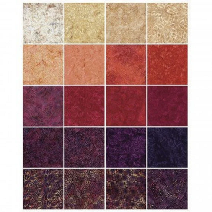 Island Batik - Nightshade - 20 Fabrics, 40 Total Strips