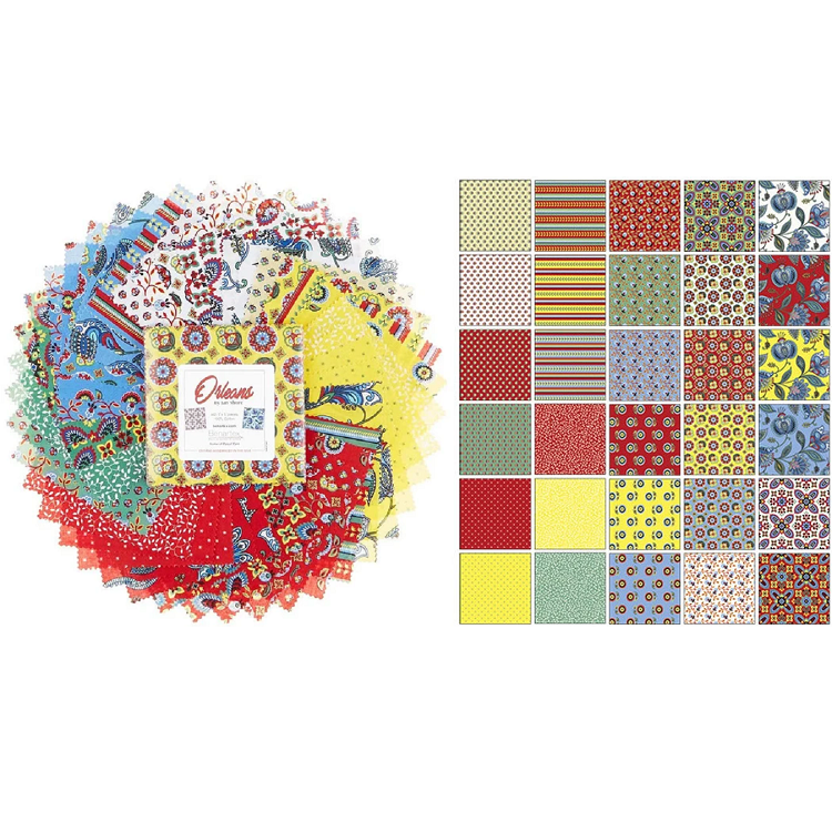 Charm Pack 5x5 Squares - Benartex Orleans - 40 5" Squares 