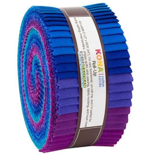 Robert Kaufman Kona Cotton Peacock Palette Roll-up - 40 Strip Roll