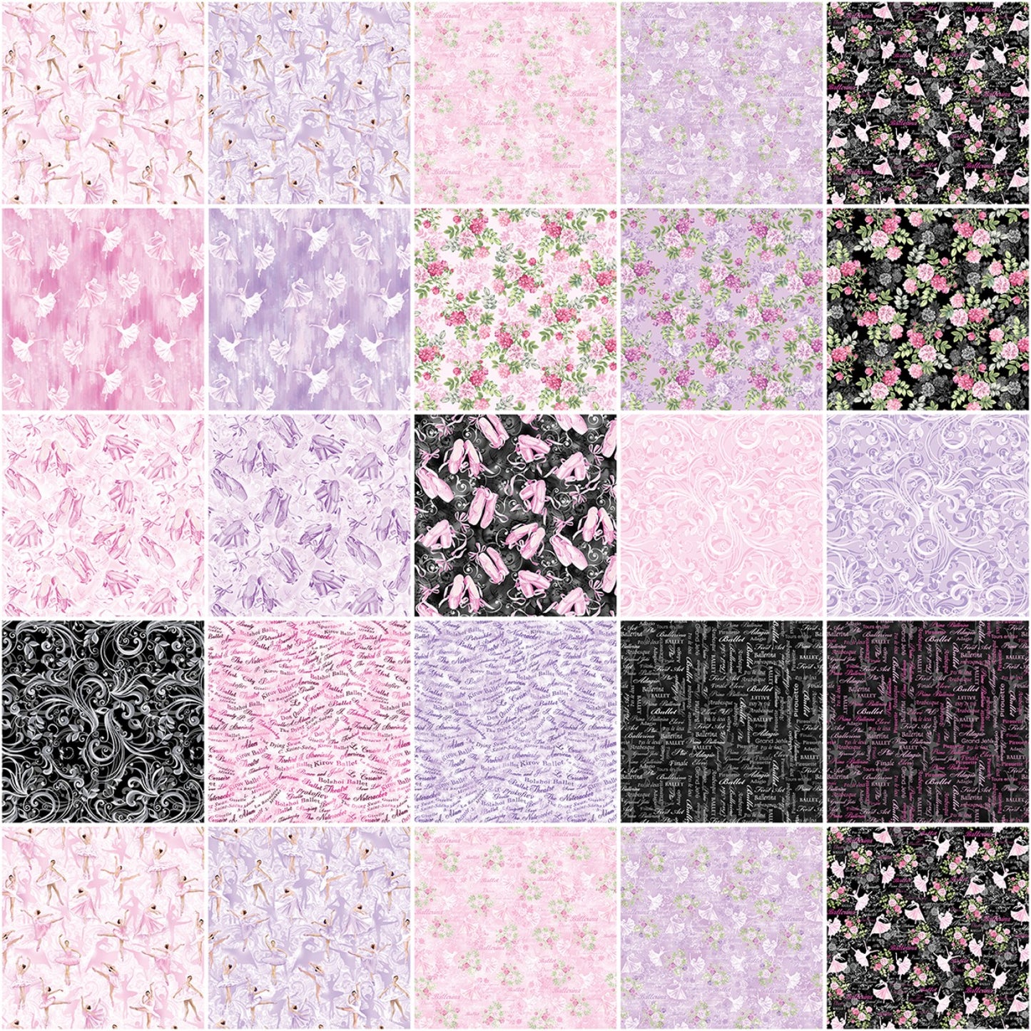 Benartex Pearl Ballet Strip-pies - 40 2.5" Strips