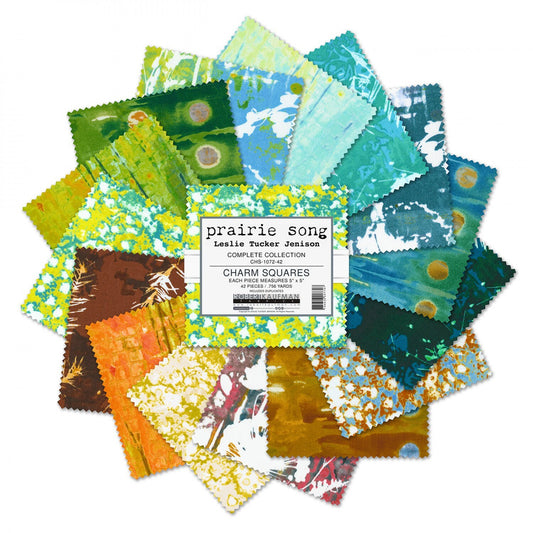 Charm Pack 5x5 Squares - Robert Kaufman "Prairie Song" - 40 5" Squares