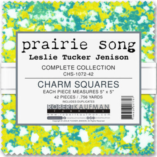 Charm Pack 5x5 Squares - Robert Kaufman "Prairie Song" - 40 5" Squares