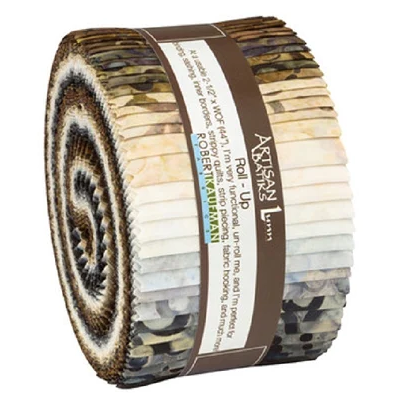 Robert Kaufman Artisan Batiks: Rings & Dots Roll-up - 40 Total Strips