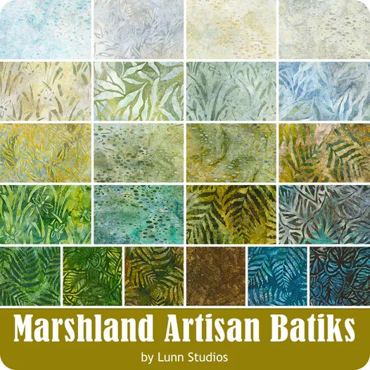 Robert Kaufman Artisan Batiks: Marshland Roll-up - 40 Total Strips