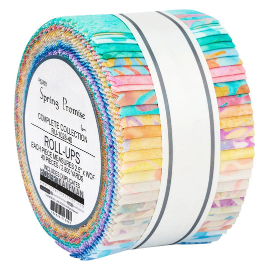 Robert Kaufman Artisan Batiks: Spring Promise Roll-up - 40 Total Strips (RU-1028-40)