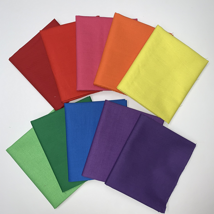 ROYGBIV Supreme Cotton Solids Fat Quarter Bundle - 10 Fabrics, 10 Total Fat Quarters 