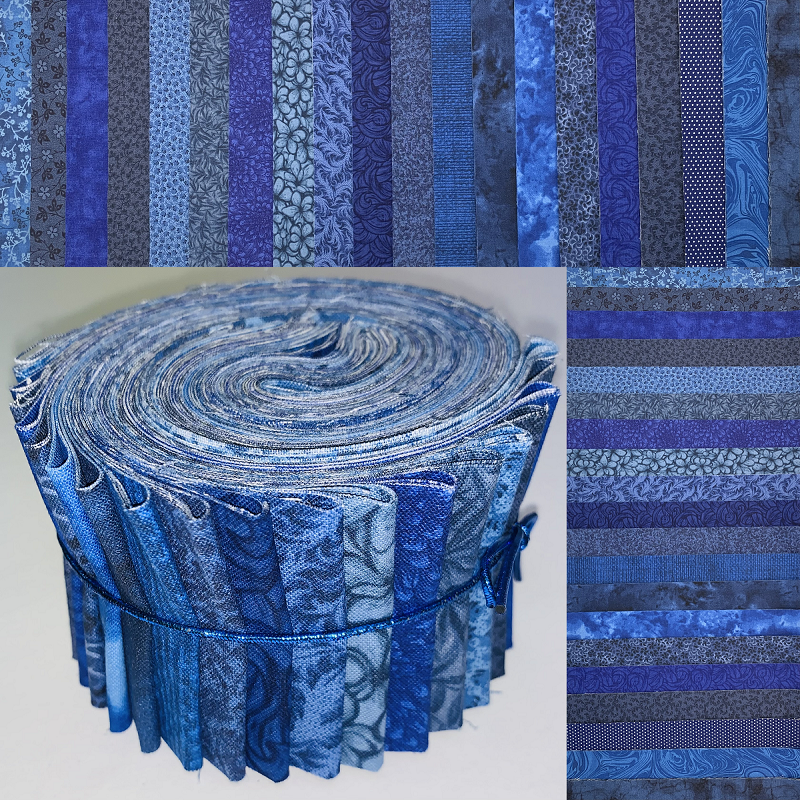 Sapphire 2.5" Roll - 20 Fabrics, 20 Total Strips