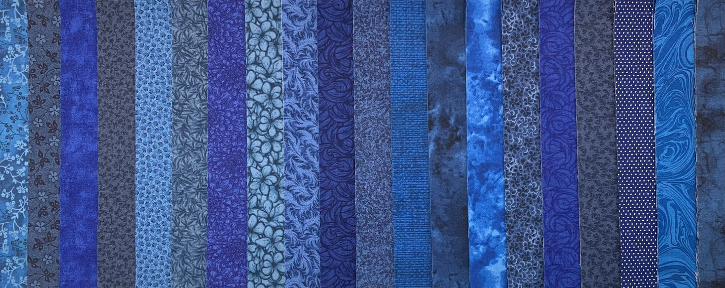 Sapphire 2.5" Roll - 20 Fabrics, 20 Total Strips