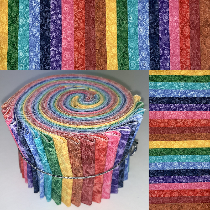 Sunflowers (Rainbow) 2.5" Roll - 20 Total Strips