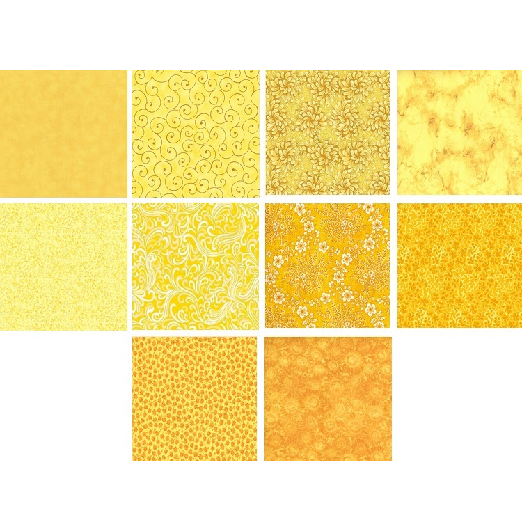 Charm Pack 5x5 Squares - Basic Colors Sunny - 40 5" Squares