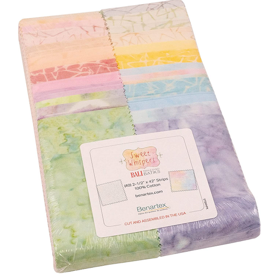 Benartex Bali Batik Sweet Whispers Batiks Strip-pies - 40 2.5" Strips