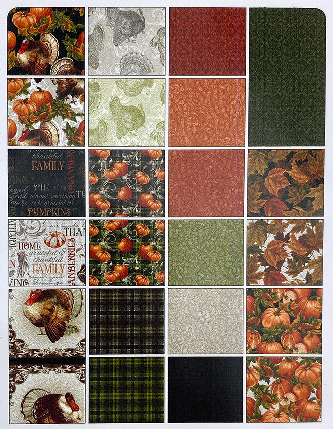 Benartex Turkey Time Strip-pies - 40 2.5" Strips Flat Pack