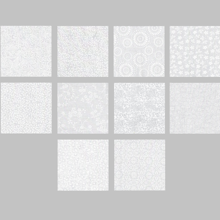 Charm Pack 5x5 Squares - White Tone Mix - 40 5" Squares